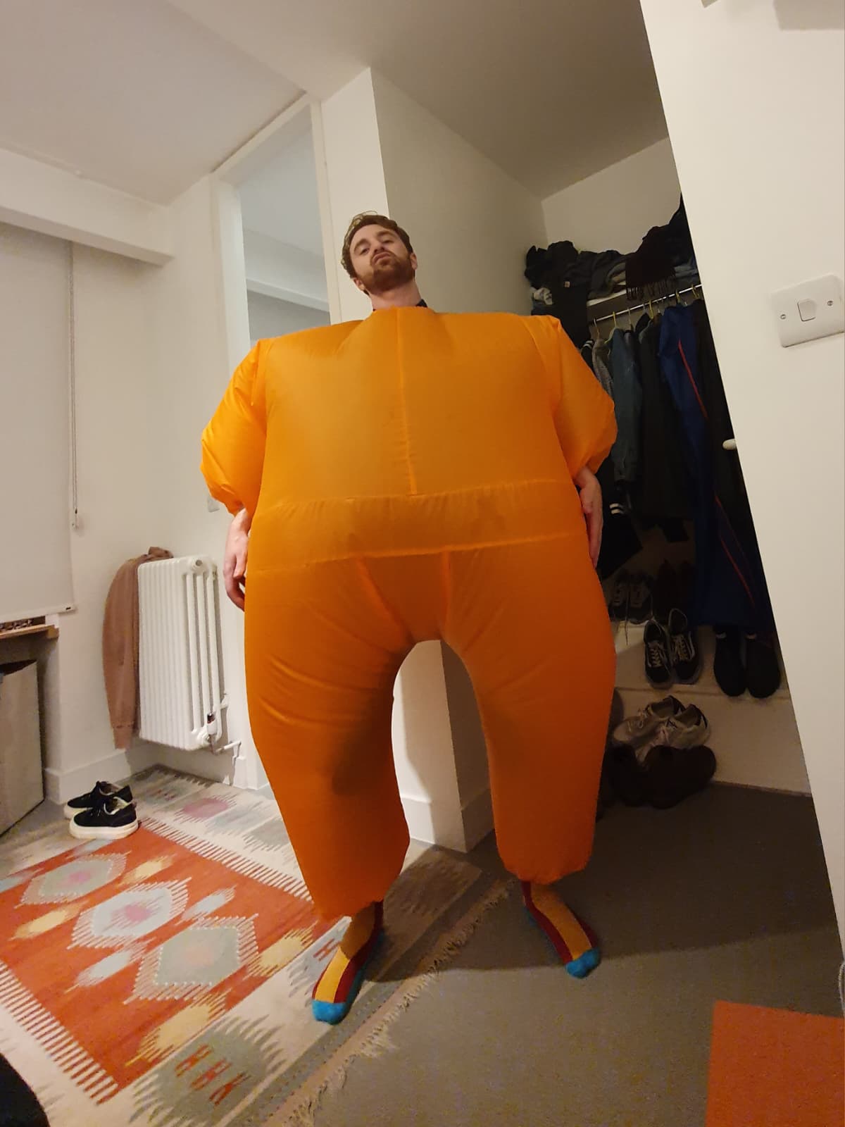 Dan in inflatable suit